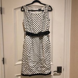 NEW! Tahari  Polka Dot sleeveless Dress